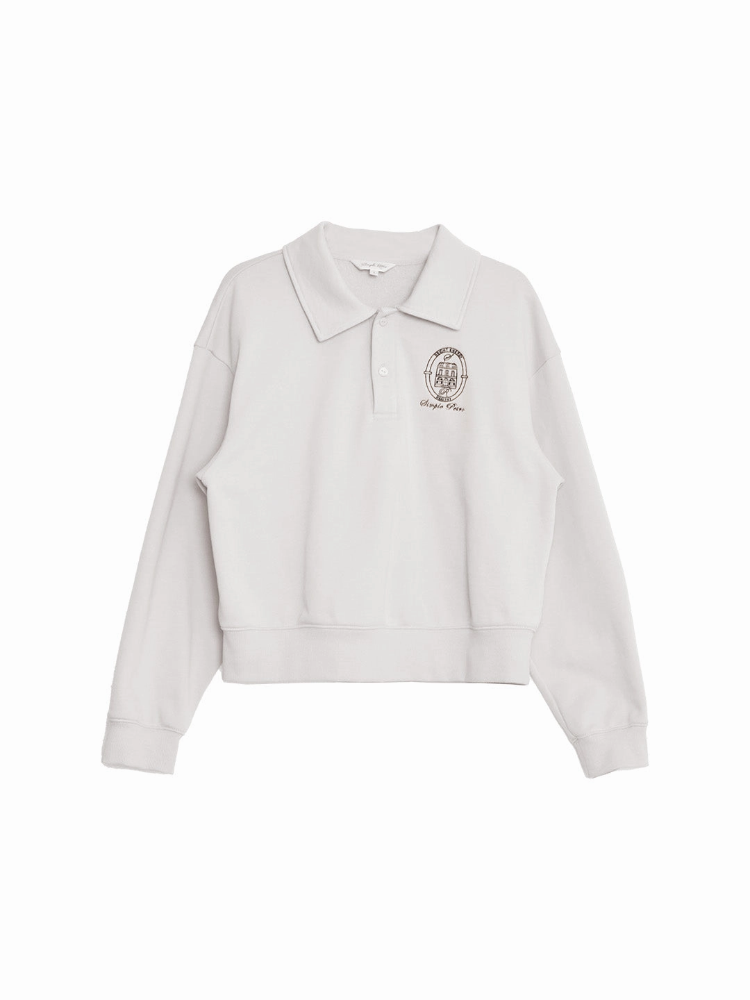 Daleyza Polo Collar 100% Cotton Sweatshirt Power Vibe Cold Weather