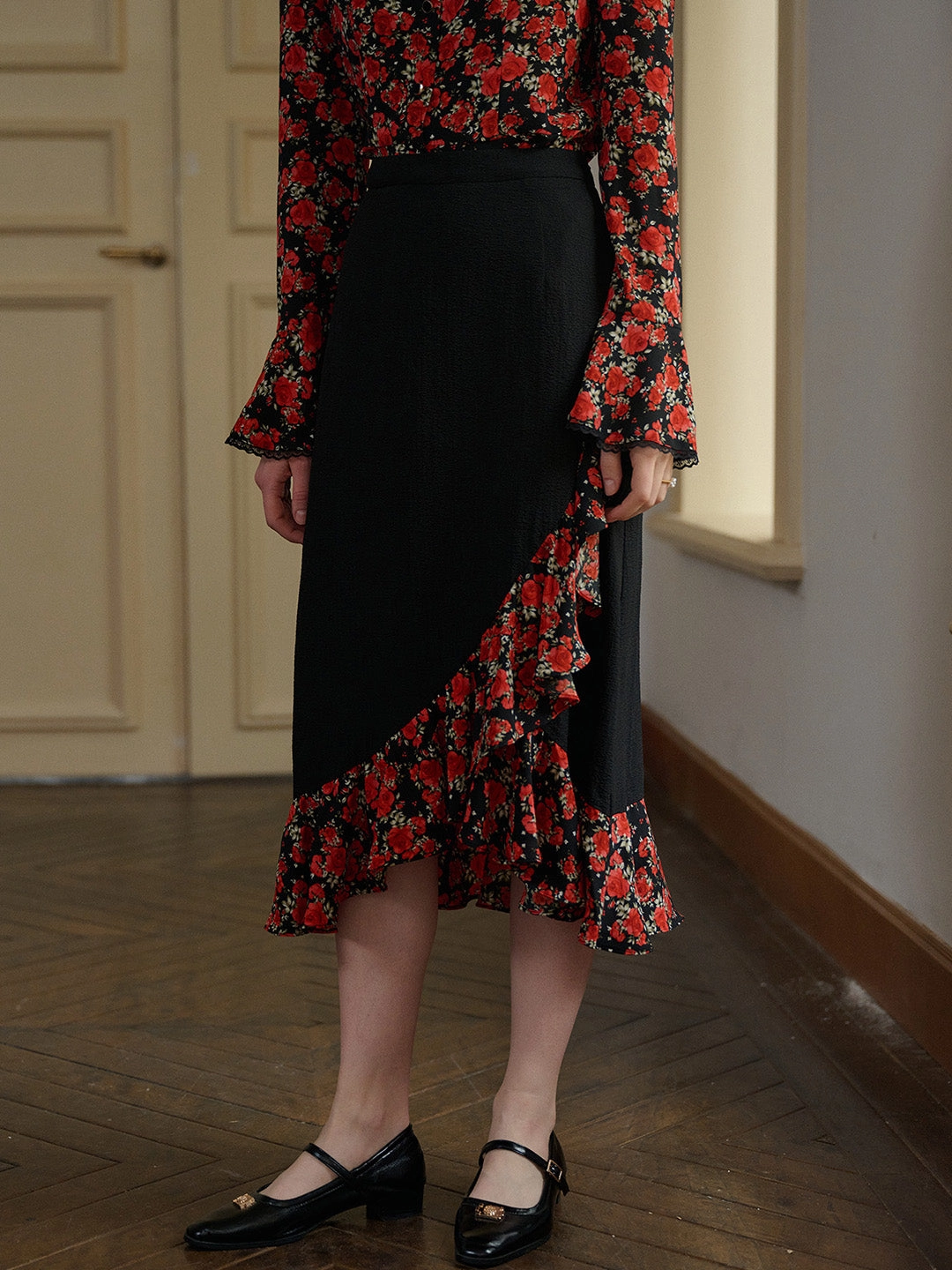 Ergonomic Cut Day Comfort ??Final Sale??Ximena Floral Fishtail Skirt