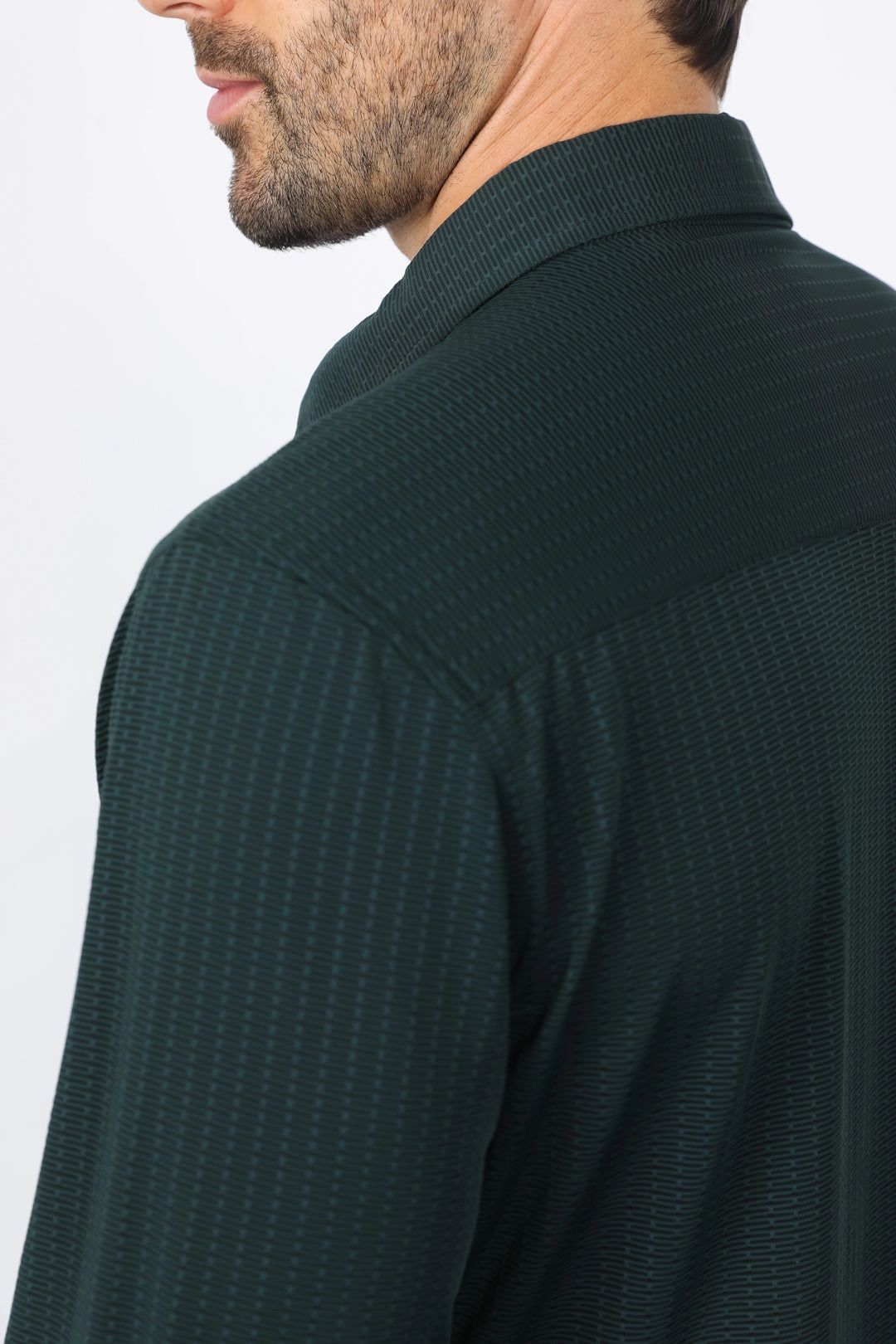 All day wearability Casual Fit Men??s Modern Fit Stretch Dress Shirt - Green