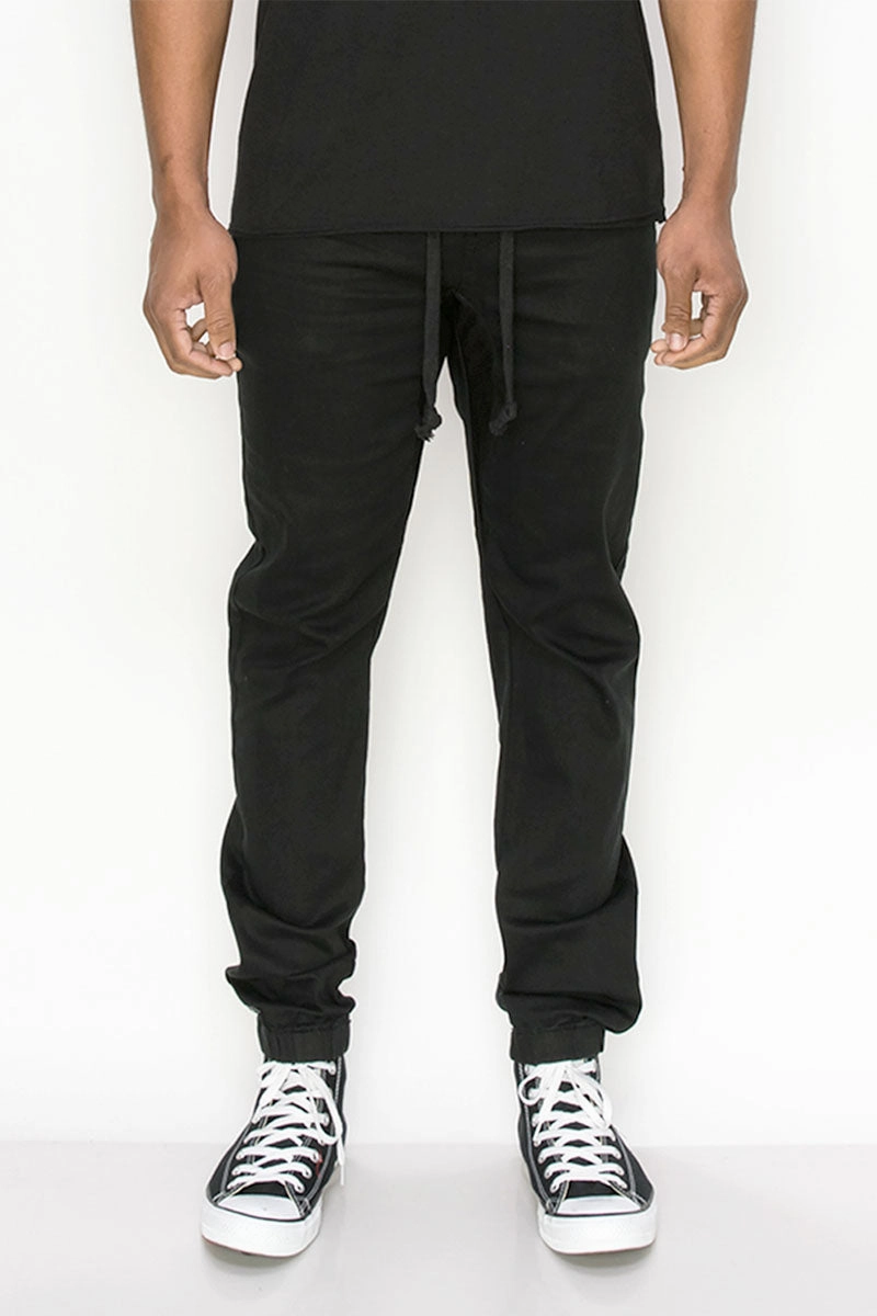 Slant Pocket Joggers (Black) Comfy Feel