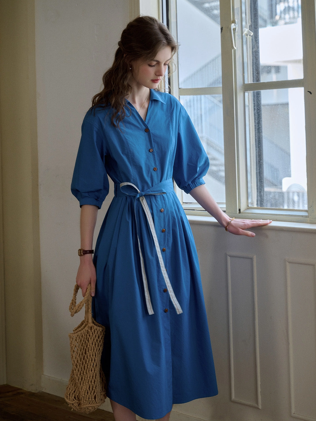 Dolly V-Neck 100% Cotton Dress OdorControlTech