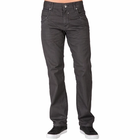 Relaxed Straight Coated Black Premium Denim Jeans Zipper utility Pocket Fire Core