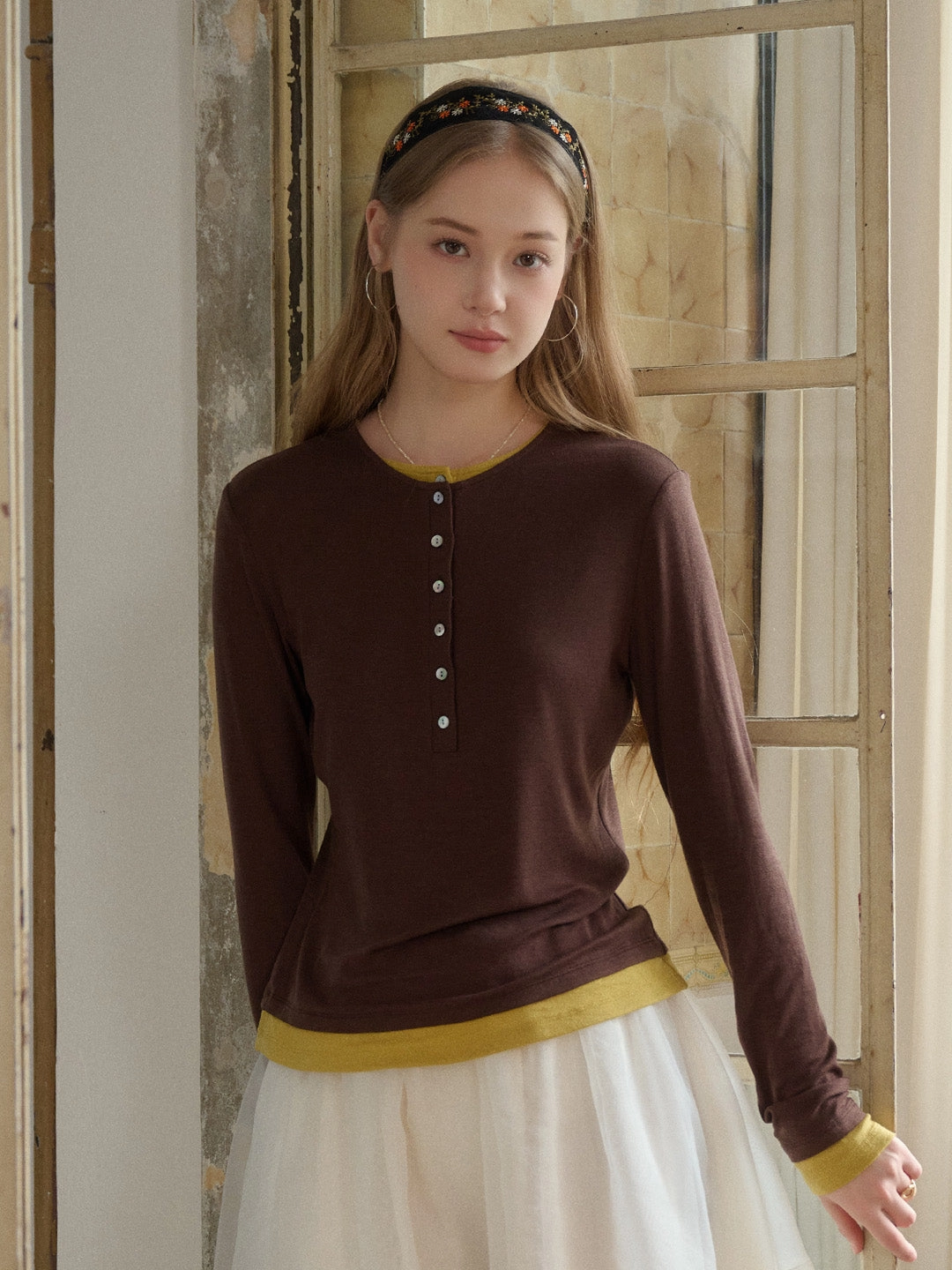 Modern Fashion Anaya Round Neck Skin-Friendly Lyocell Merino Top