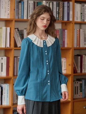 Braelynn Peter Pan Collar Blouse AntiSlip Grip Peace Core