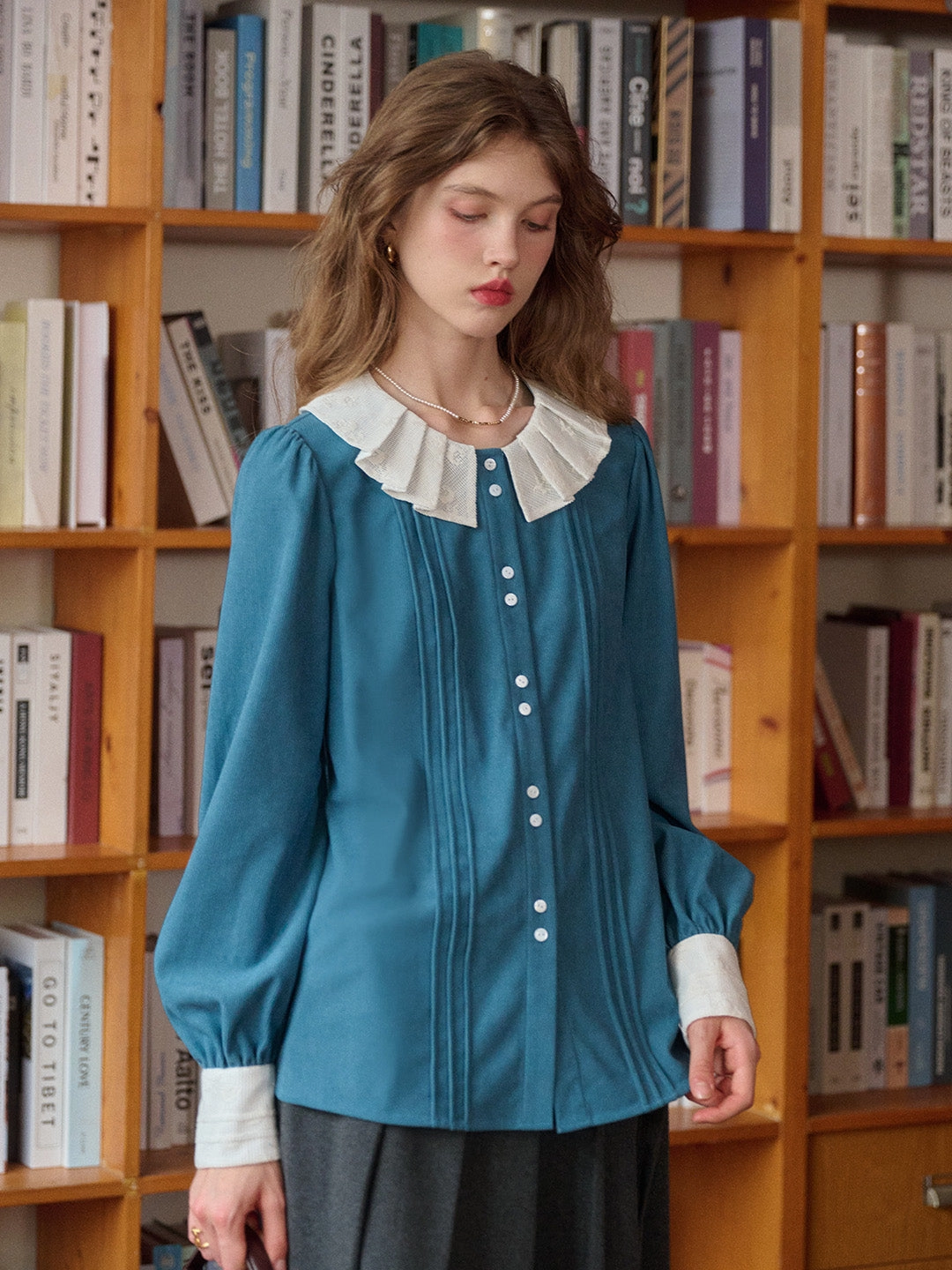 Braelynn Peter Pan Collar Blouse AntiSlip Grip Peace Core