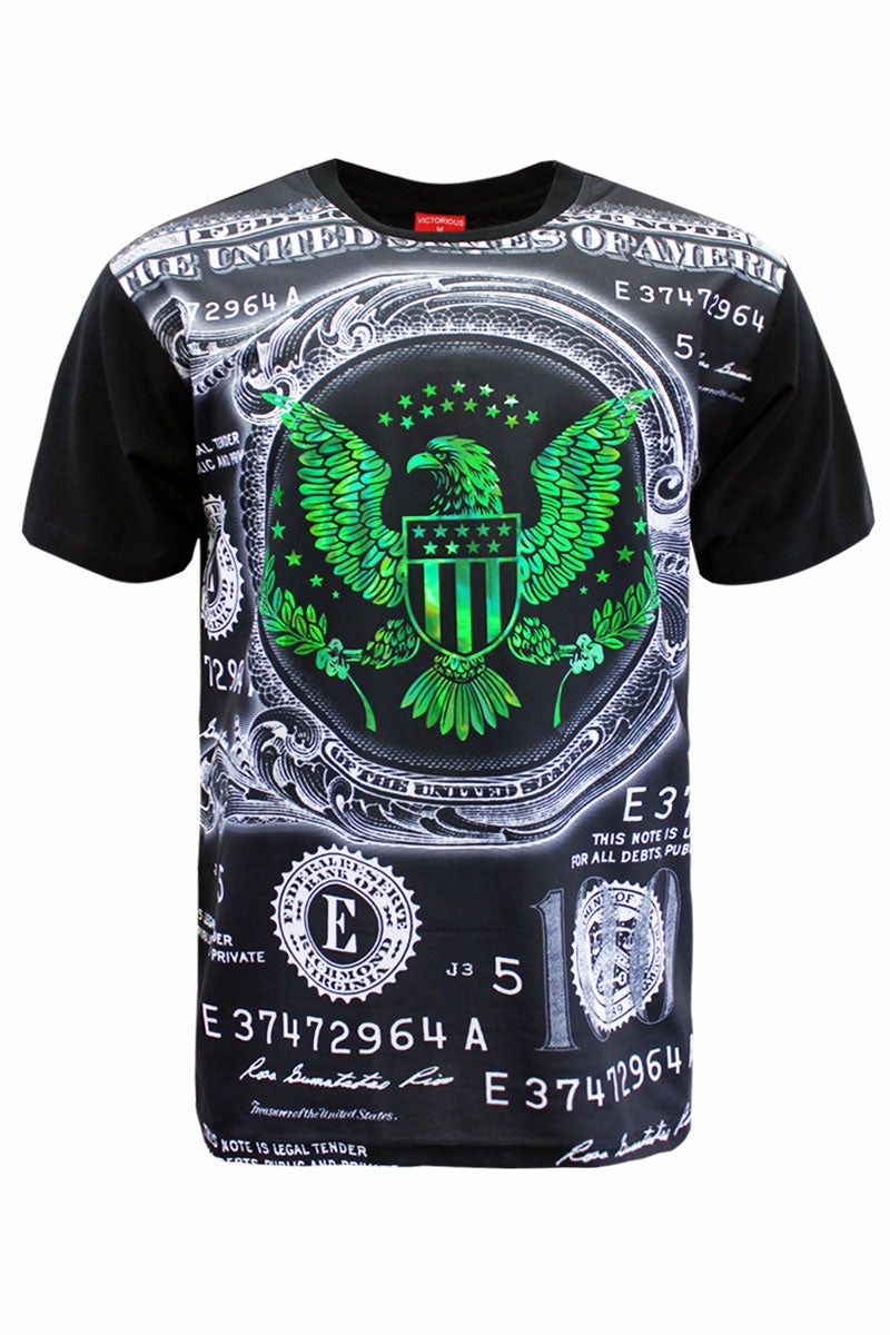 Foil Money T-shirts Fashionable Look Fun Prints