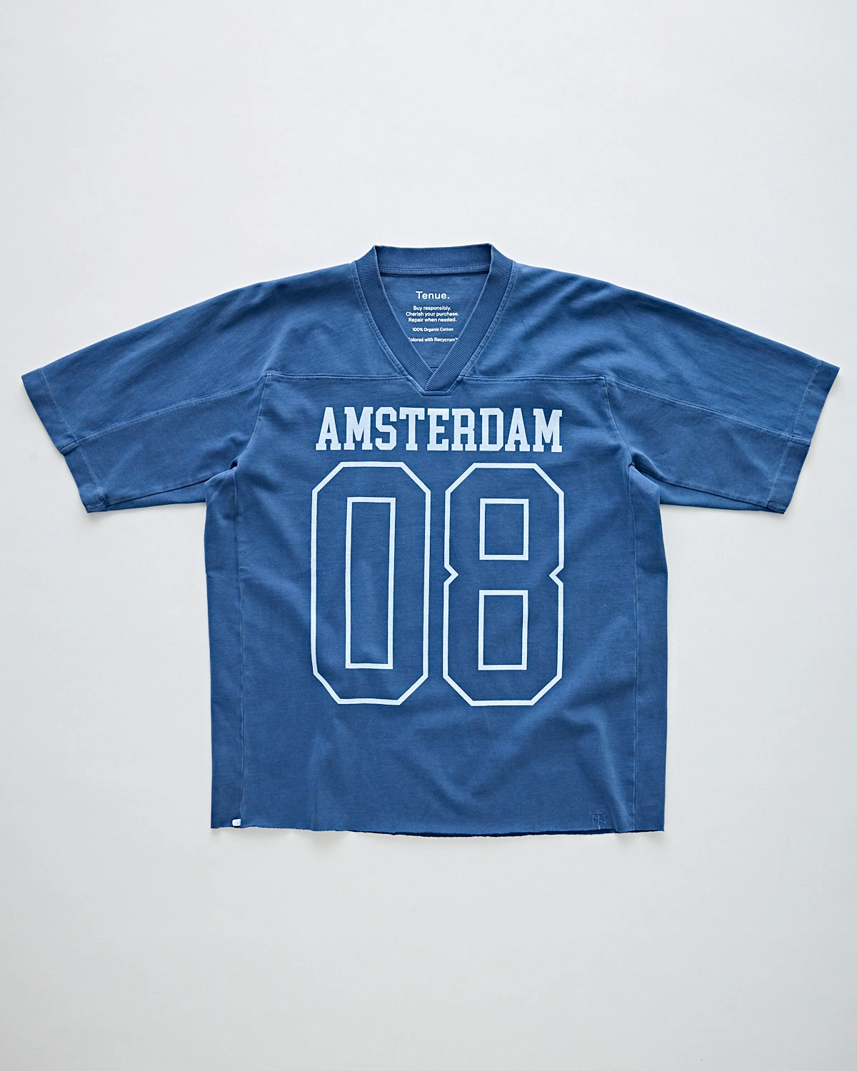 Adjustable drawstring Football T-Shirt Amsterdam Navy