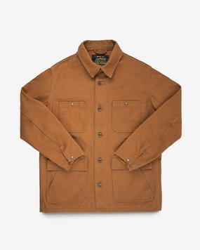 Flexible Outerwear 20oz Paraffin Coated Duck Chore Jacket - Brown