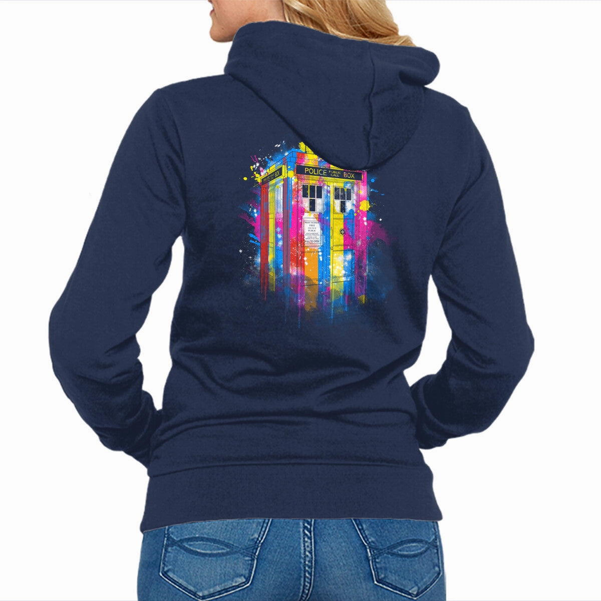 Comfort Hoodie Weekend Minimal Rainbow Tardis