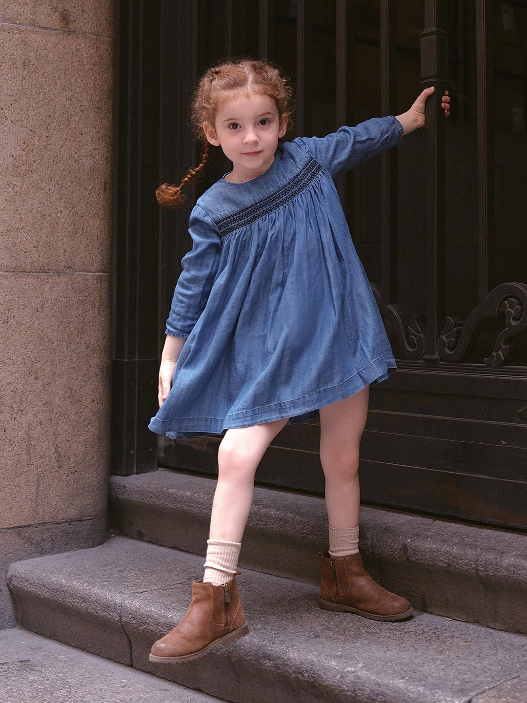 Sharp Line Still Glow ??Final Sale??Nocry Linen Dress