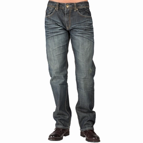 Stylish Scarf Relaxed Straight Vintage Whisker signature 5 Pocket Jeans With Artisan Scratching
