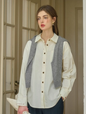 Claire Simple Lapel Pocket Blouse - Apricot Conscious Core Fashion Trend