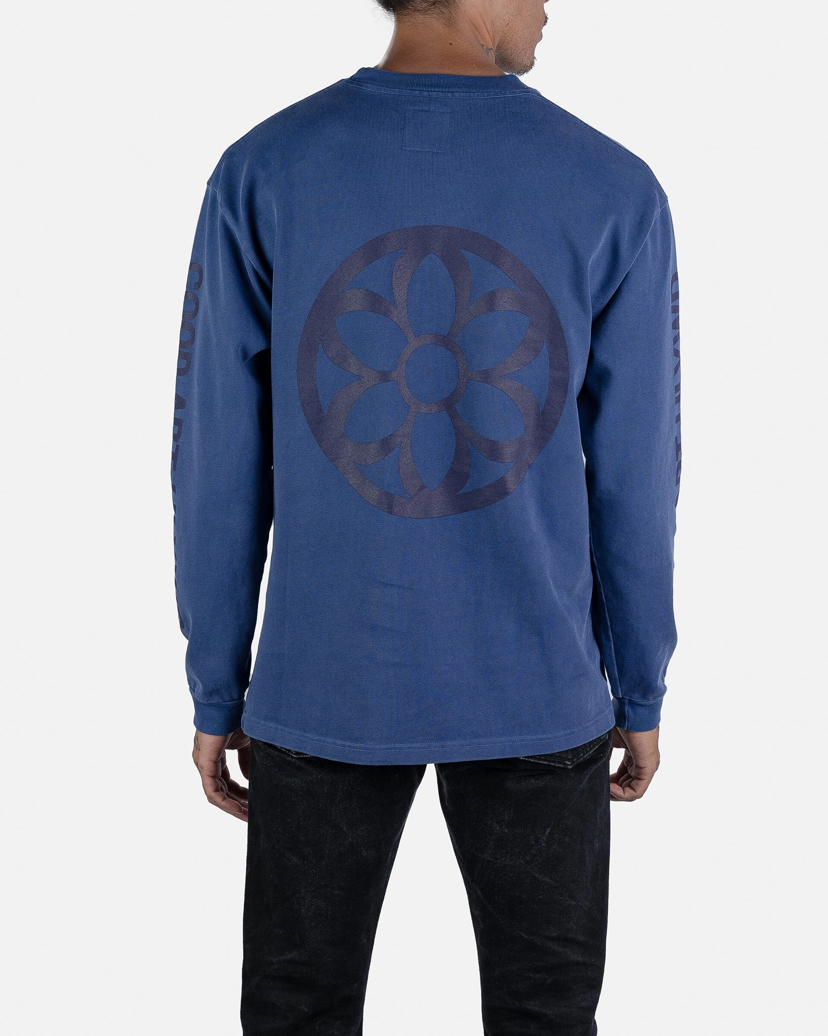 QuickDry Technology GOOD ART HLYWD Heavyweight Long Sleeve Crew Neck T-Shirt - Cobalt Blue