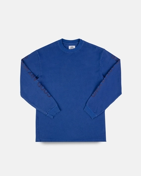 GOOD ART HLYWD Heavyweight Long Sleeve Crew Neck T-Shirt - Cobalt Blue Airflow Vents Romance Air
