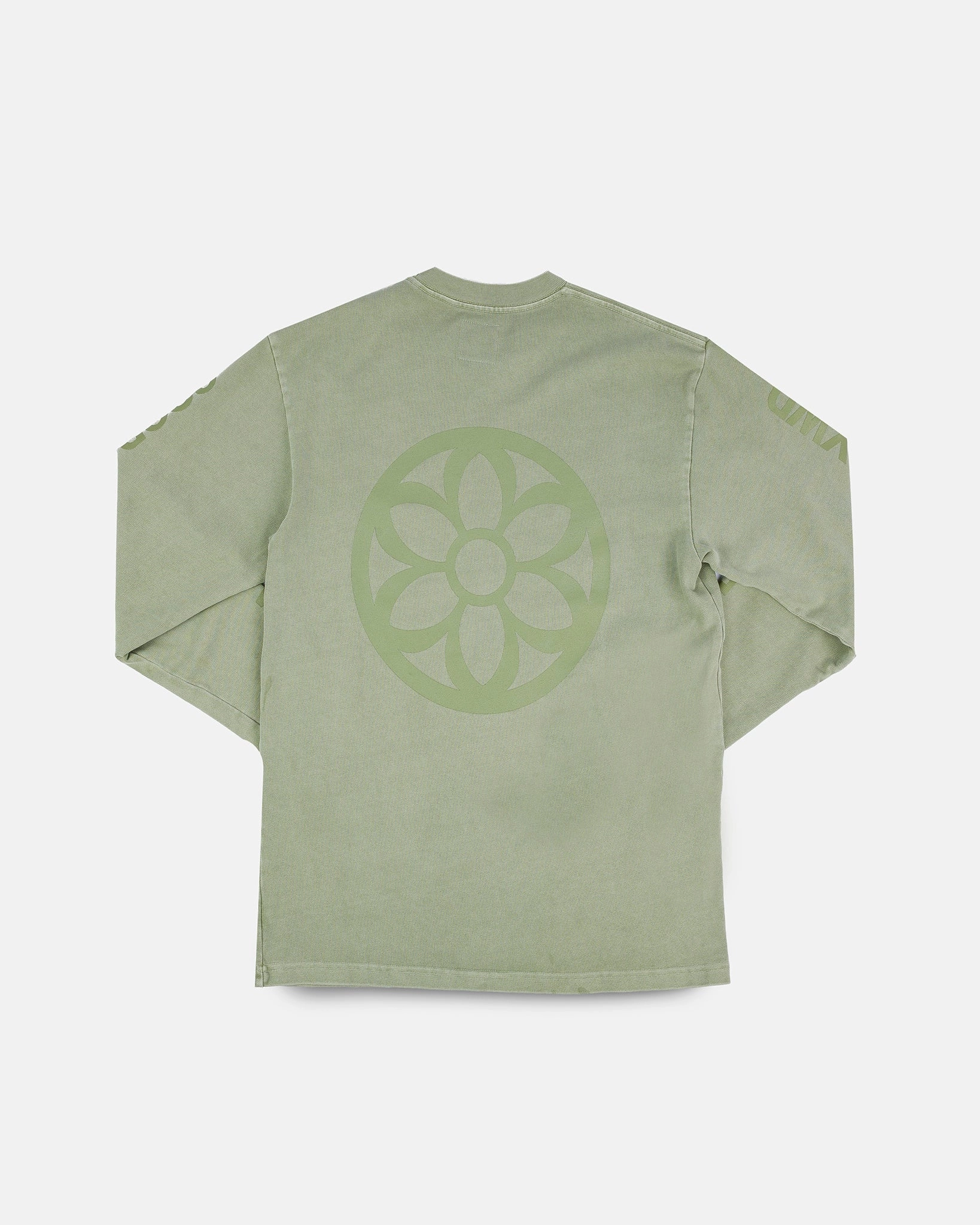 DoubleStitchedEdges HighDurabilityClothing GOOD ART HLYWD Heavyweight Long Sleeve Crew Neck T-Shirt - Sage Green