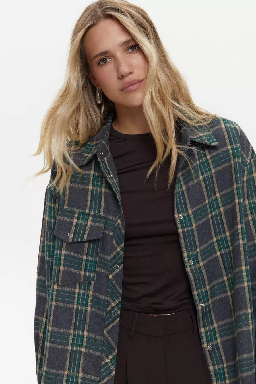 Seasonal Fashion Green Large Check Shirt