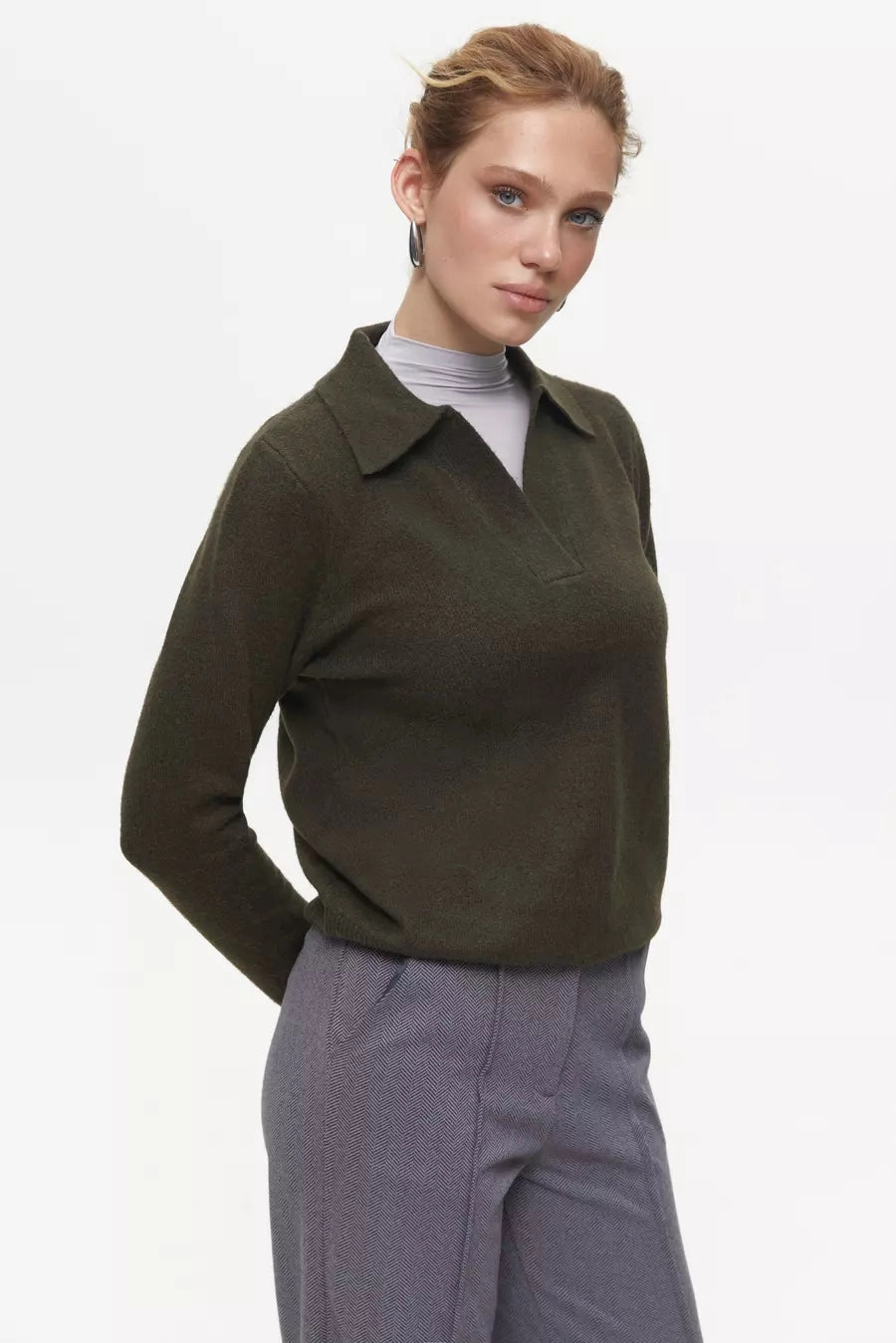 Chilly Ready Green Polo Sweater