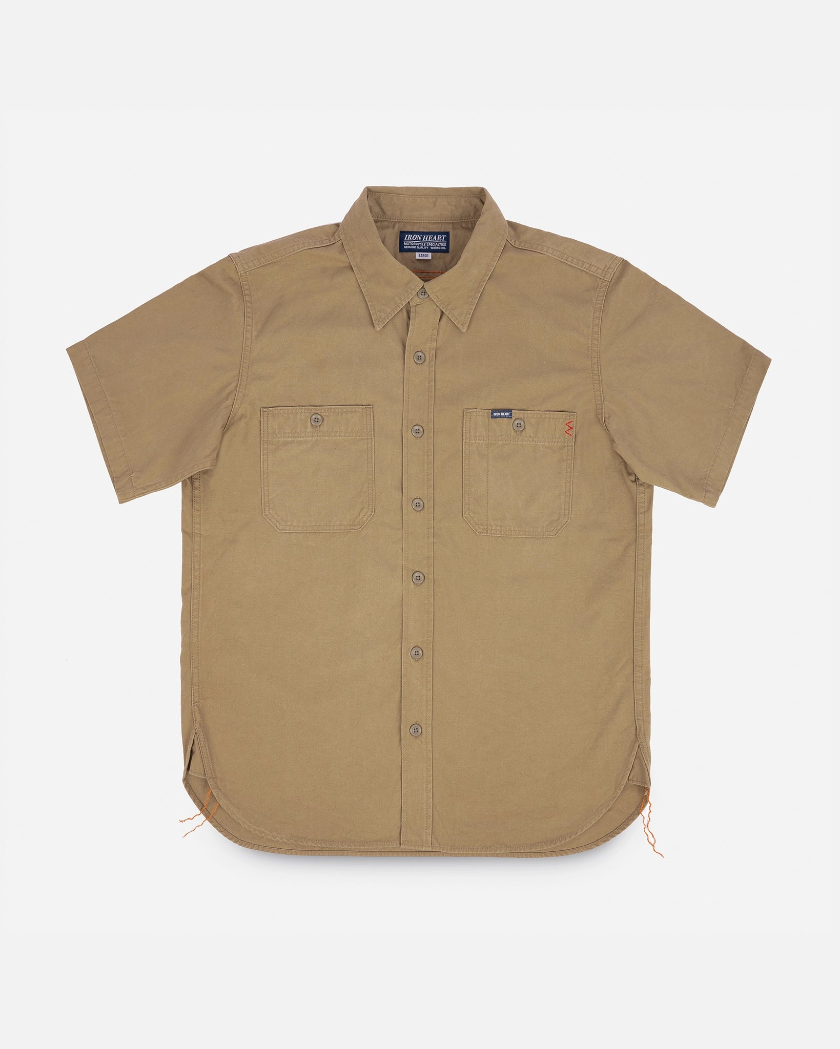 Breathable Stretch Fabric 7oz Fatigue Cloth Short Sleeved Work Shirt - Khaki