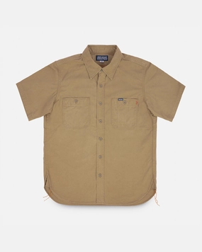 Breathable Stretch Fabric 7oz Fatigue Cloth Short Sleeved Work Shirt - Khaki