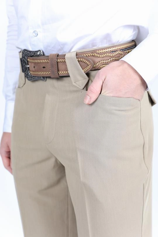 Heath Mens Poly-Stretch Slim Fit Western Suit Pants Street Style DoubleLayeredHem