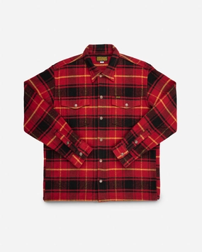 Heavy Flannel Rider??s Overshirt - Red Bold Step