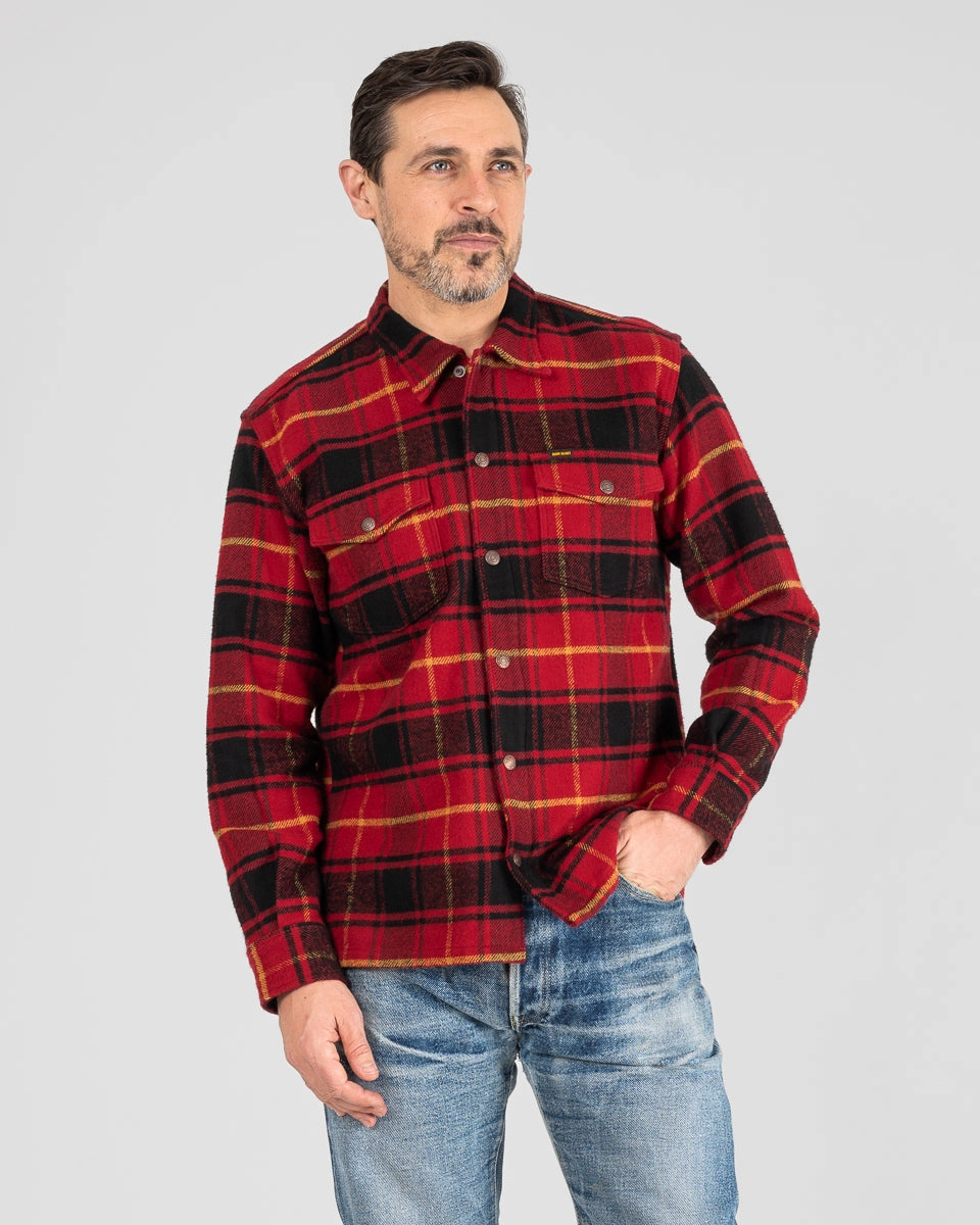 Heavy Flannel Rider??s Overshirt - Red ComfortWaistband