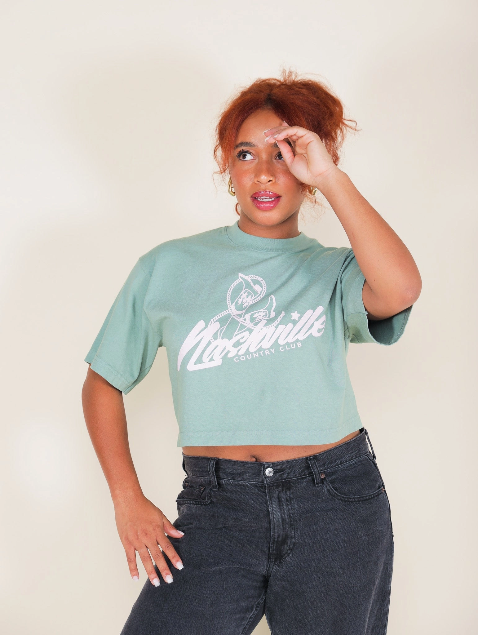 Country Club Nashville Oversize Tee RibbedTrim LowImpact Dye Process