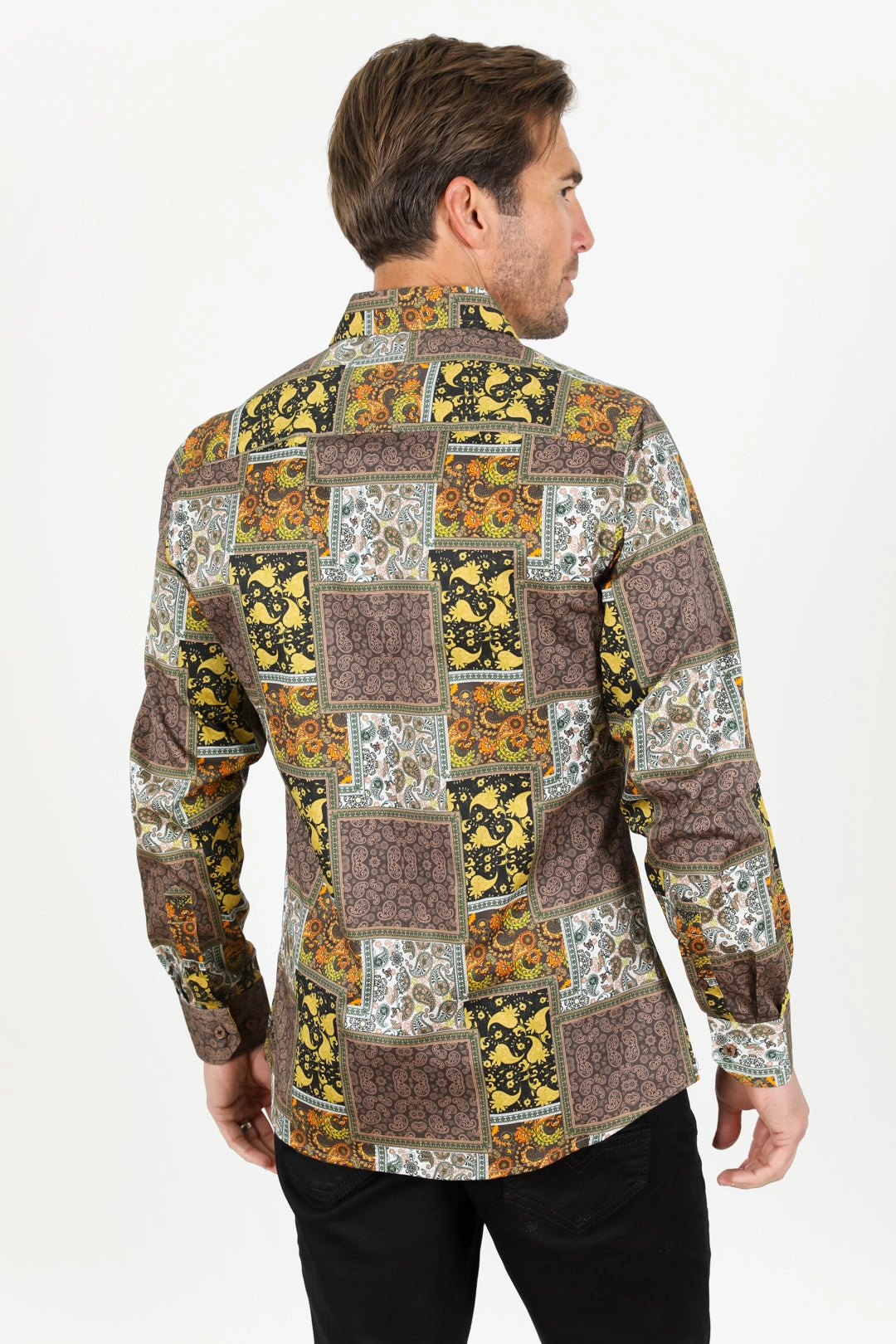 Odor Resistant Versatile Layering Satin Cotton/Spandex Long Sleeve Shirt - Black