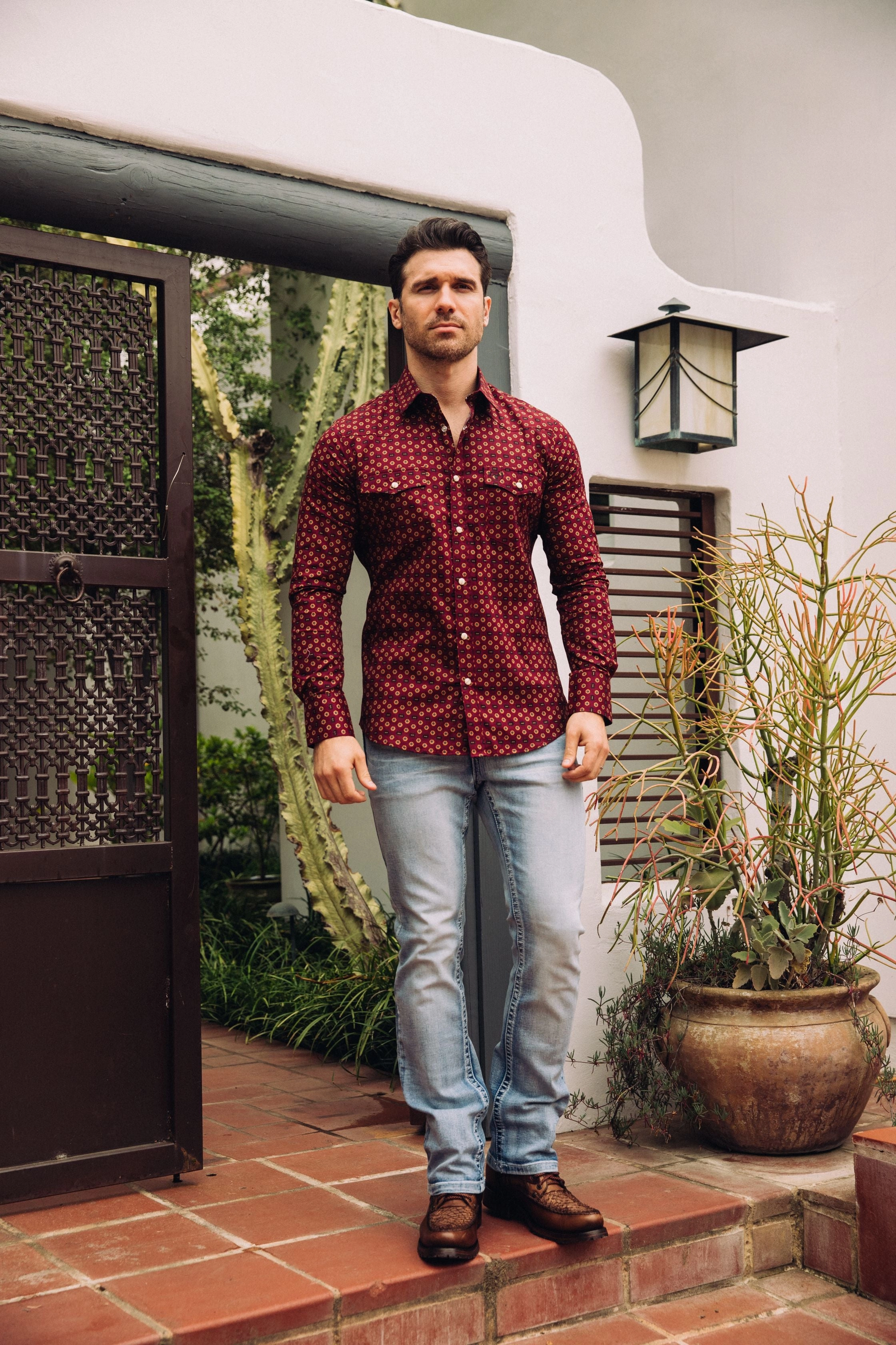 Lightweight Earthy Nature Lover Spring Mood Bold Look Holt Men's Light Blue Boot Cut Jeans