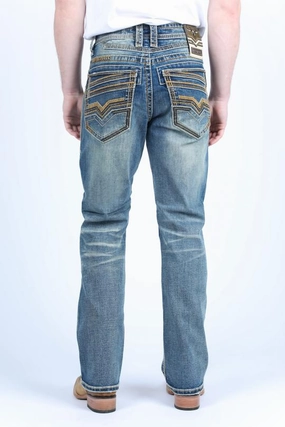 Holiday Vibes High Quality Non Restrictive Cut Holt Men's Slim Boot Cut Jeans