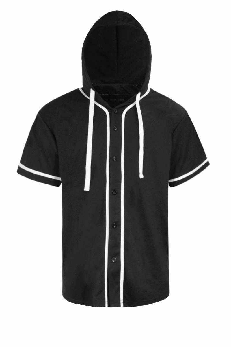 Hooded Baseball Jersey Sustainable Waterproofing Elasticized Waistband