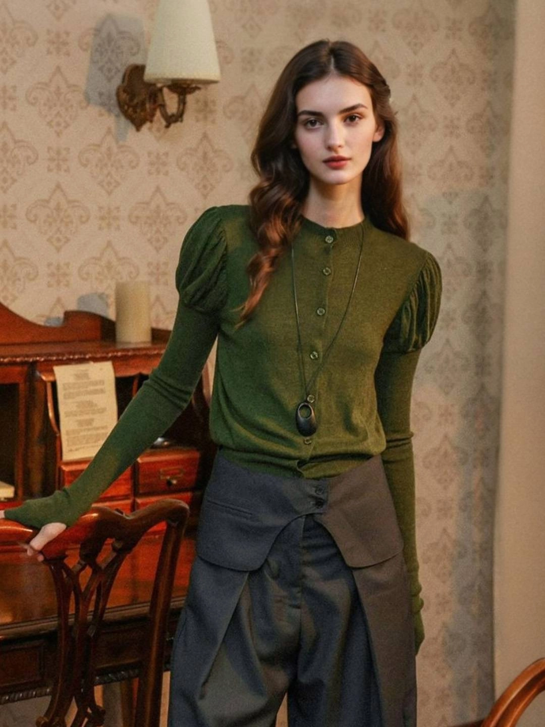 Creative Glow SnagFree Fabric Kataleya Round Neck Blouse