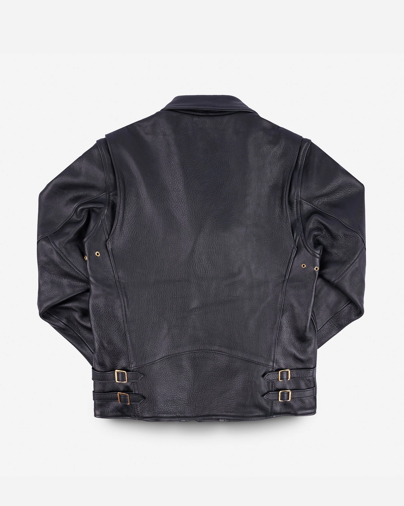 Iron Heart x Simmons Bilt Deerskin Pacific Rider's Jacket - Black FoldableStructure Stretch Cloth