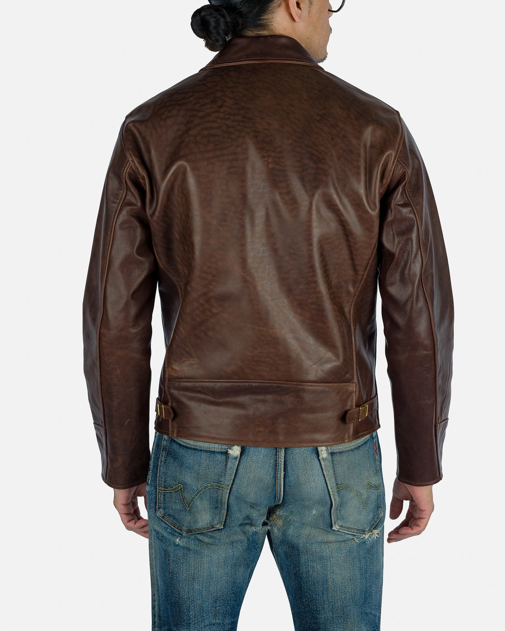 Anti Pilling Technology Iron Heart x Simmons Bilt Horsehide Savannah Jacket - Brown