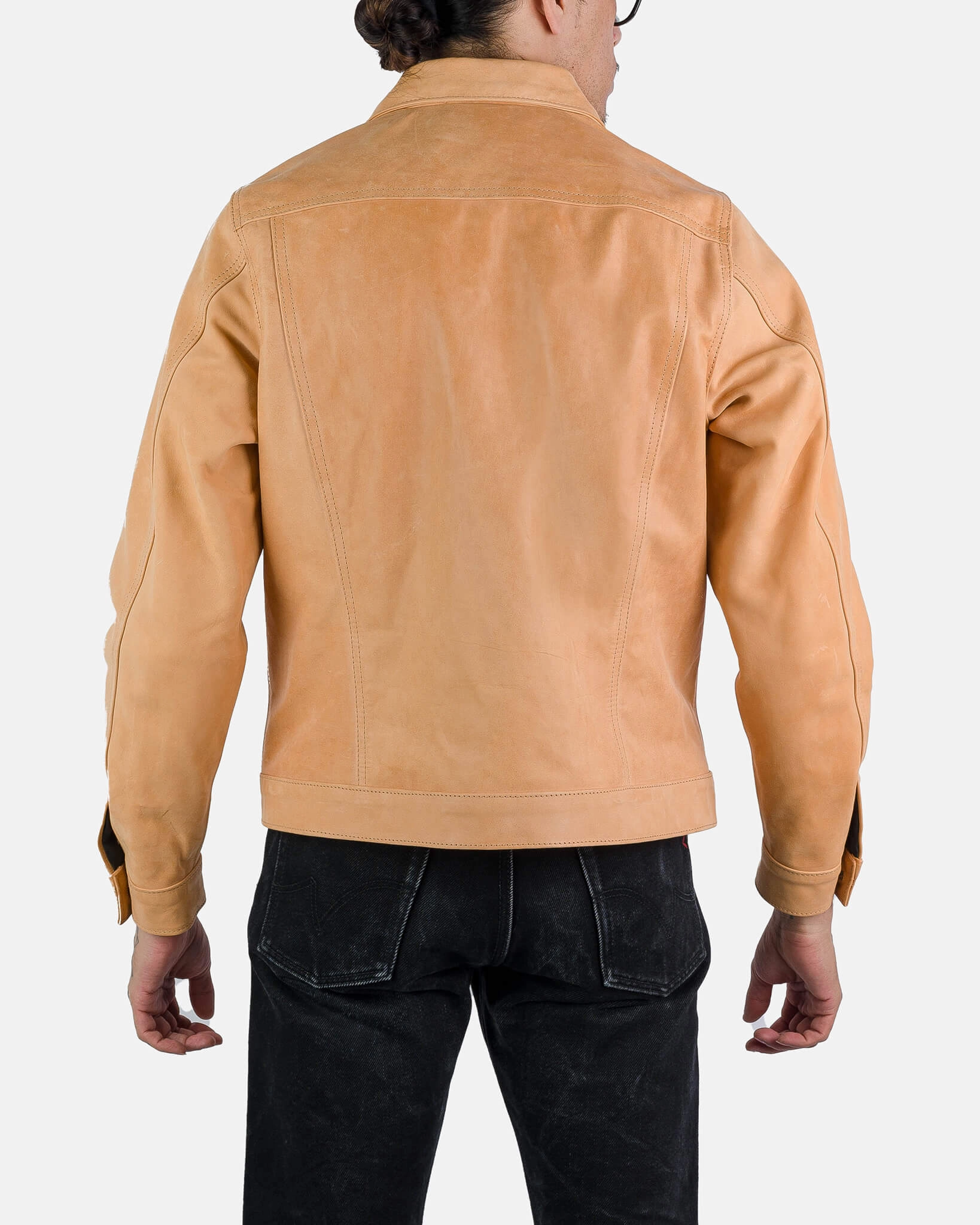 Structured Casual Fit Iron Heart x Simmons Bilt Horsehide Type III Jacket - The Extractor - Natural