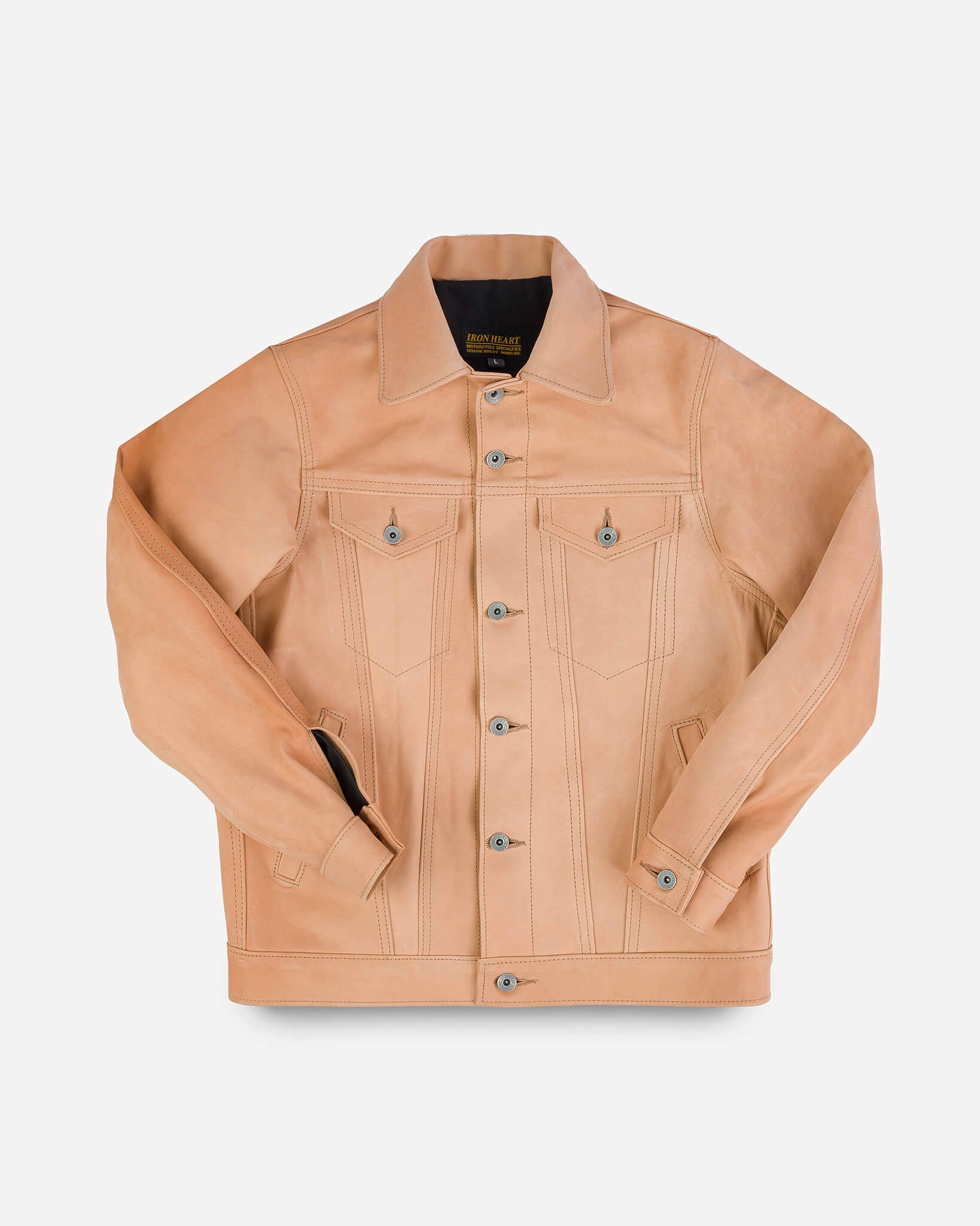 Iron Heart x Simmons Bilt Horsehide Type III Jacket - The Extractor - Natural Ultra Compact Packing Design ElasticCuffs