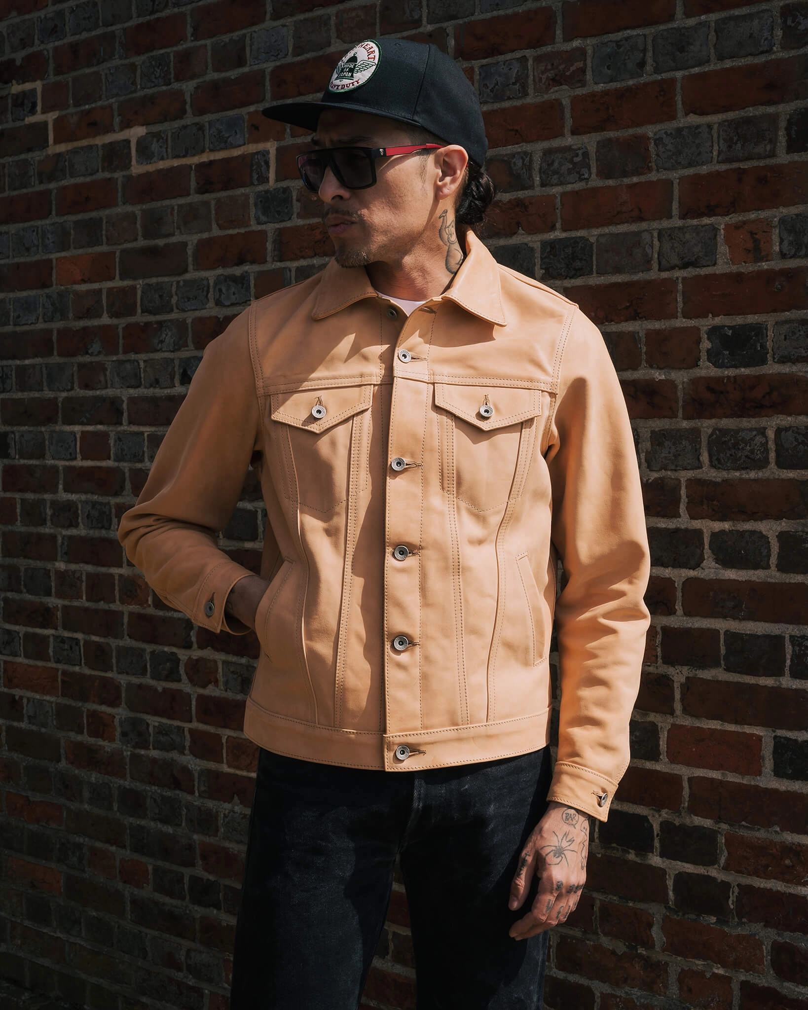 Iron Heart x Simmons Bilt Horsehide Type III Jacket - The Extractor - Natural Fashion Use