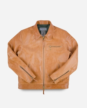 Iron Heart x Simmons Bilt Mustang Horsehide Tailgunner - Natural Adjustable Hood Feature Weather Proof