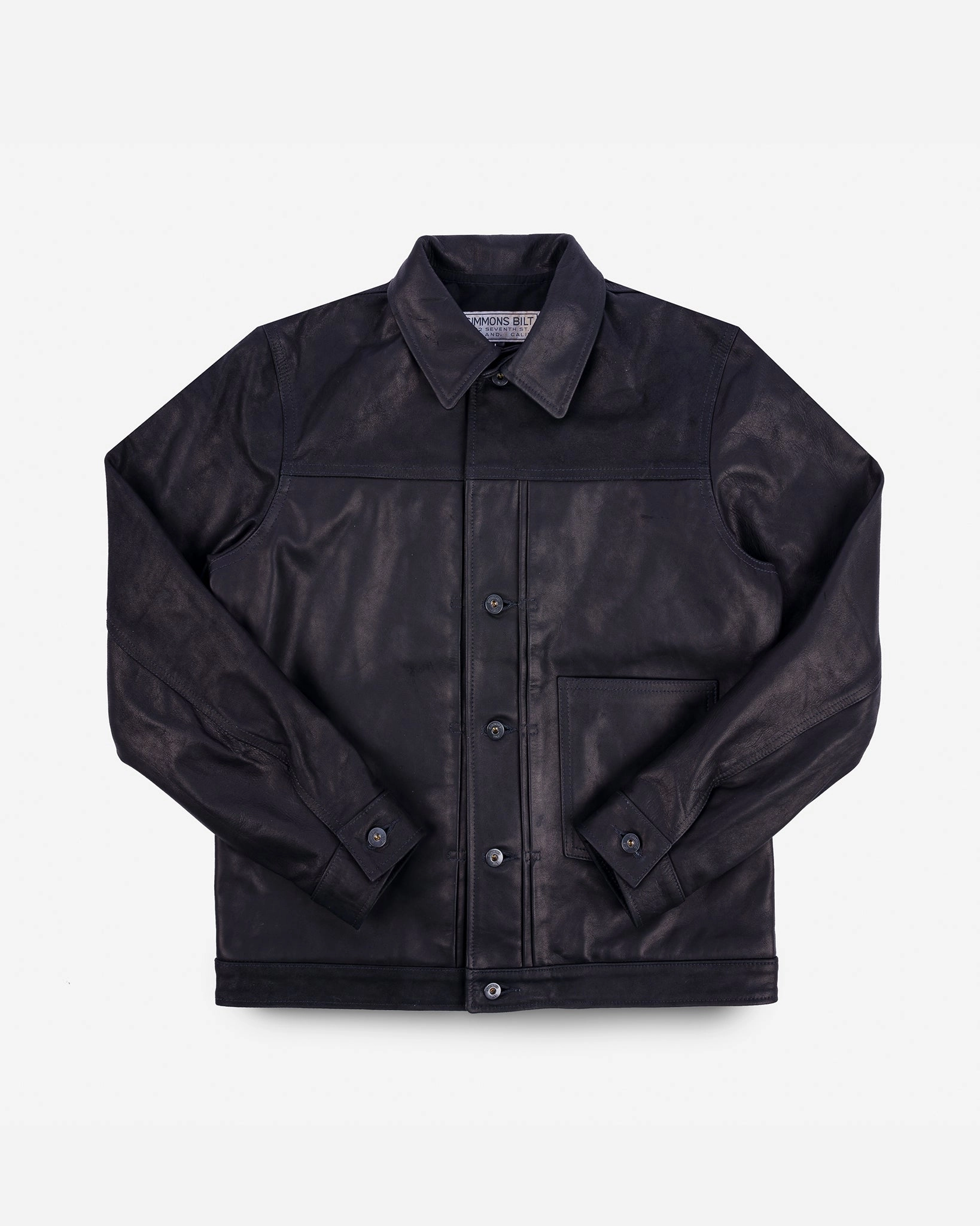 Iron Heart x Simmons Bilt Prairie Horsehide Type I Jacket - Black Fit For Daily Full Zip Closure