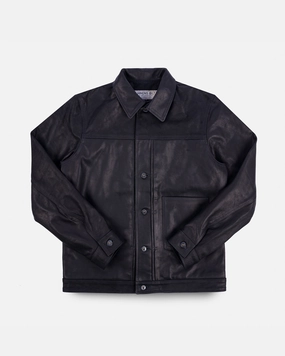 Iron Heart x Simmons Bilt Prairie Horsehide Type I Jacket - Black Fit For Daily Full Zip Closure