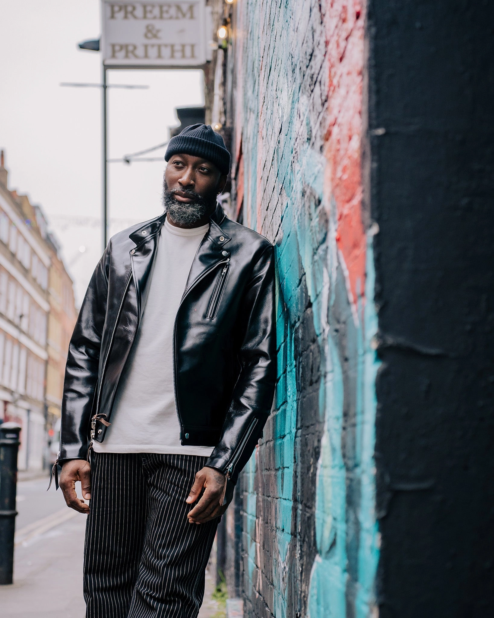 Japanese Horsehide Double Motorcycle Jacket - Black Simple Wear