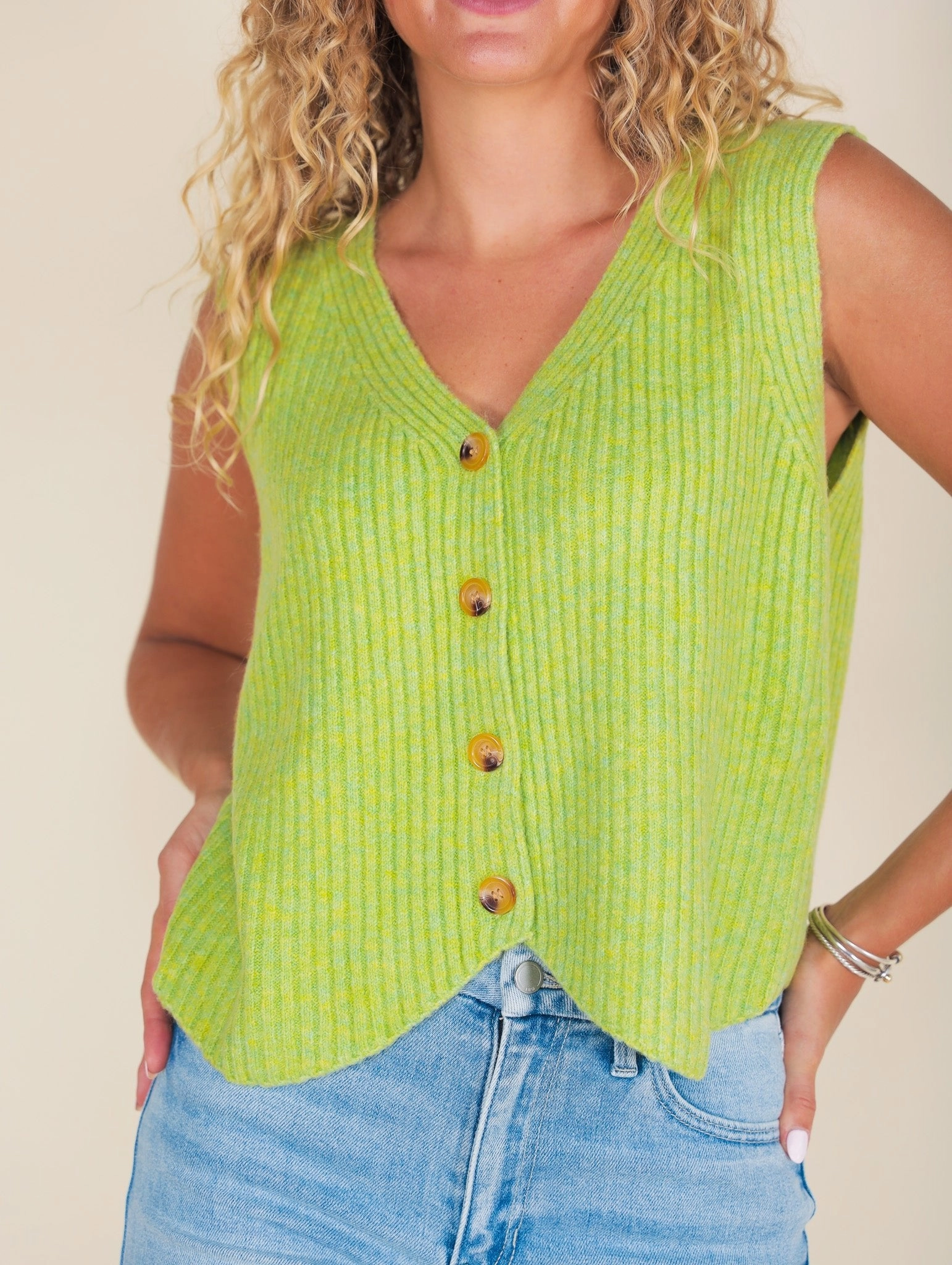 Eco Friendly Yarn Blend Judy Cardigan Vest