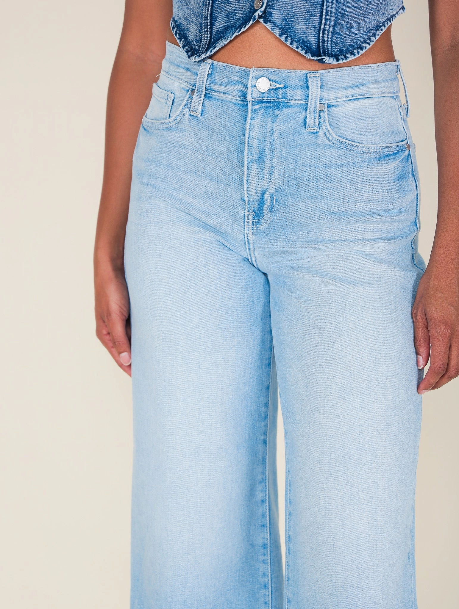 Juniper Jane Wide Leg Denim Quick Drying Fabric Light Outfit