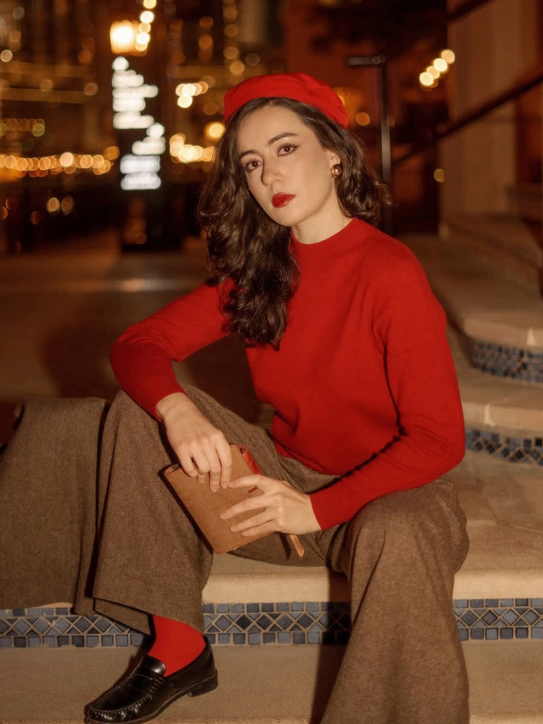 Silent Mood Kamari Mock Neck 100% Wool Slim Fit Knit Sweater