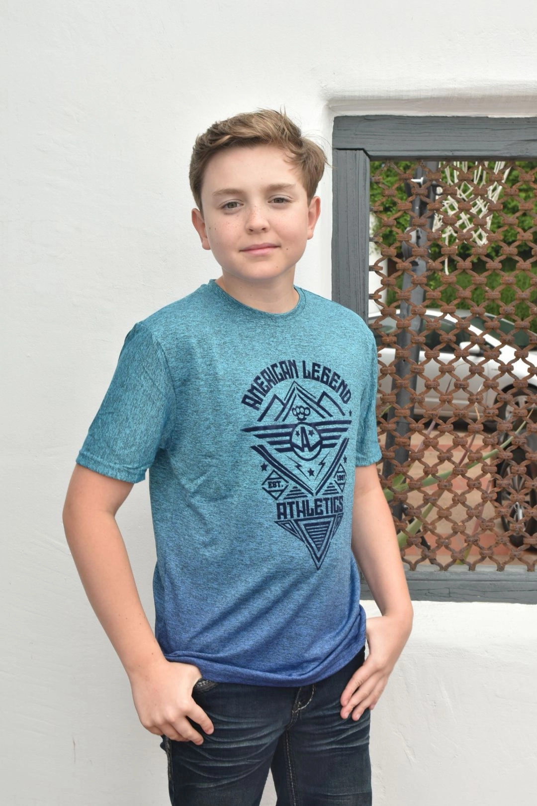 Kid's American Legend Blue Ombre Quick Dry T-shirt Perfect Look
