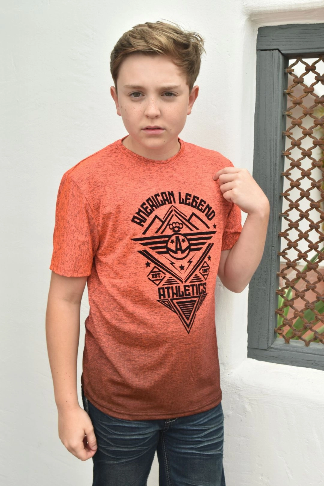 formal dinner Kid's American Legend Coral Ombre Quick Dry T-shirt