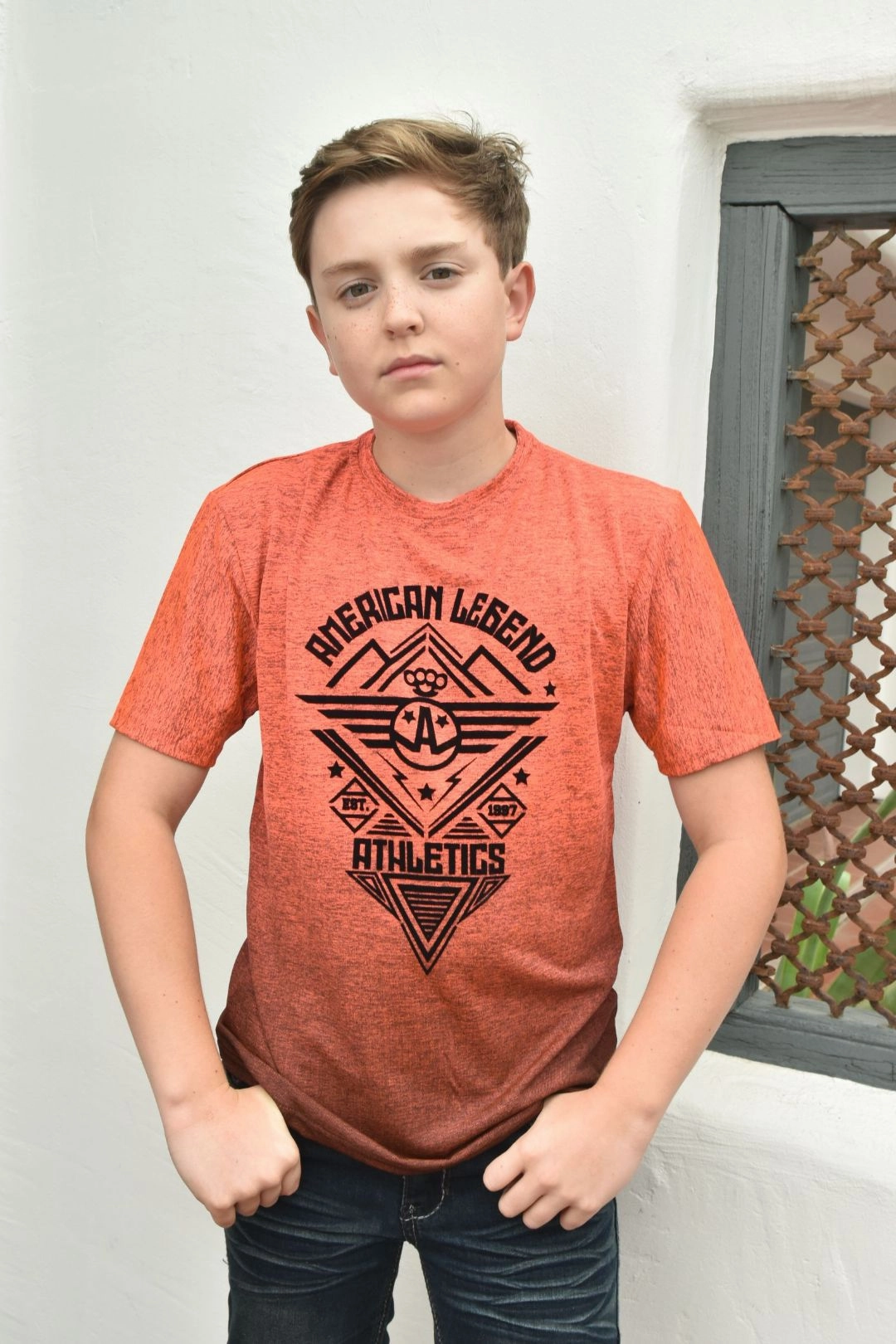 Cultural Inspired Fade Resistant Formula Kid's American Legend Coral Ombre Quick Dry T-shirt