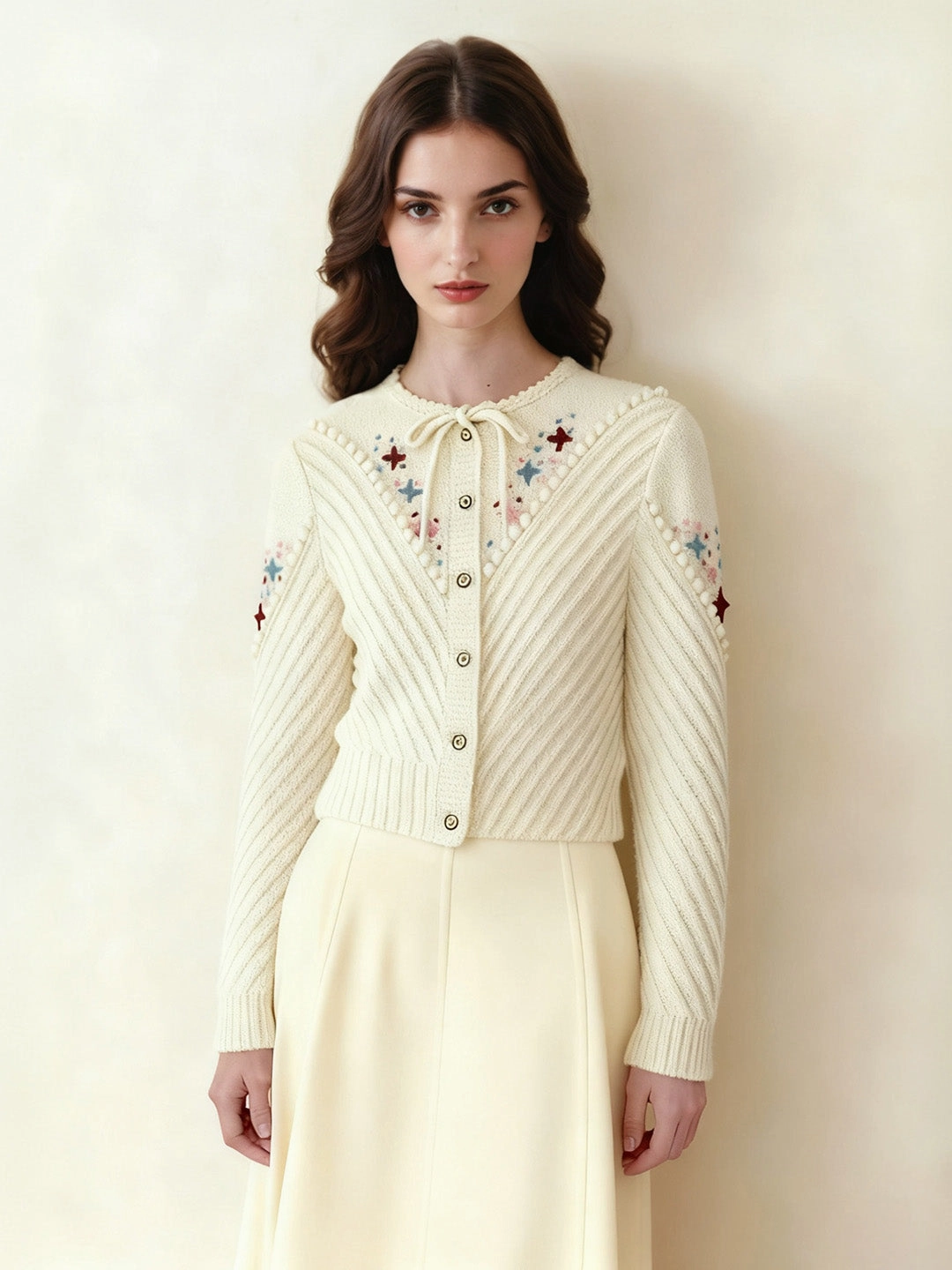 Shimmer Core Kyra Round Neck Cardigan