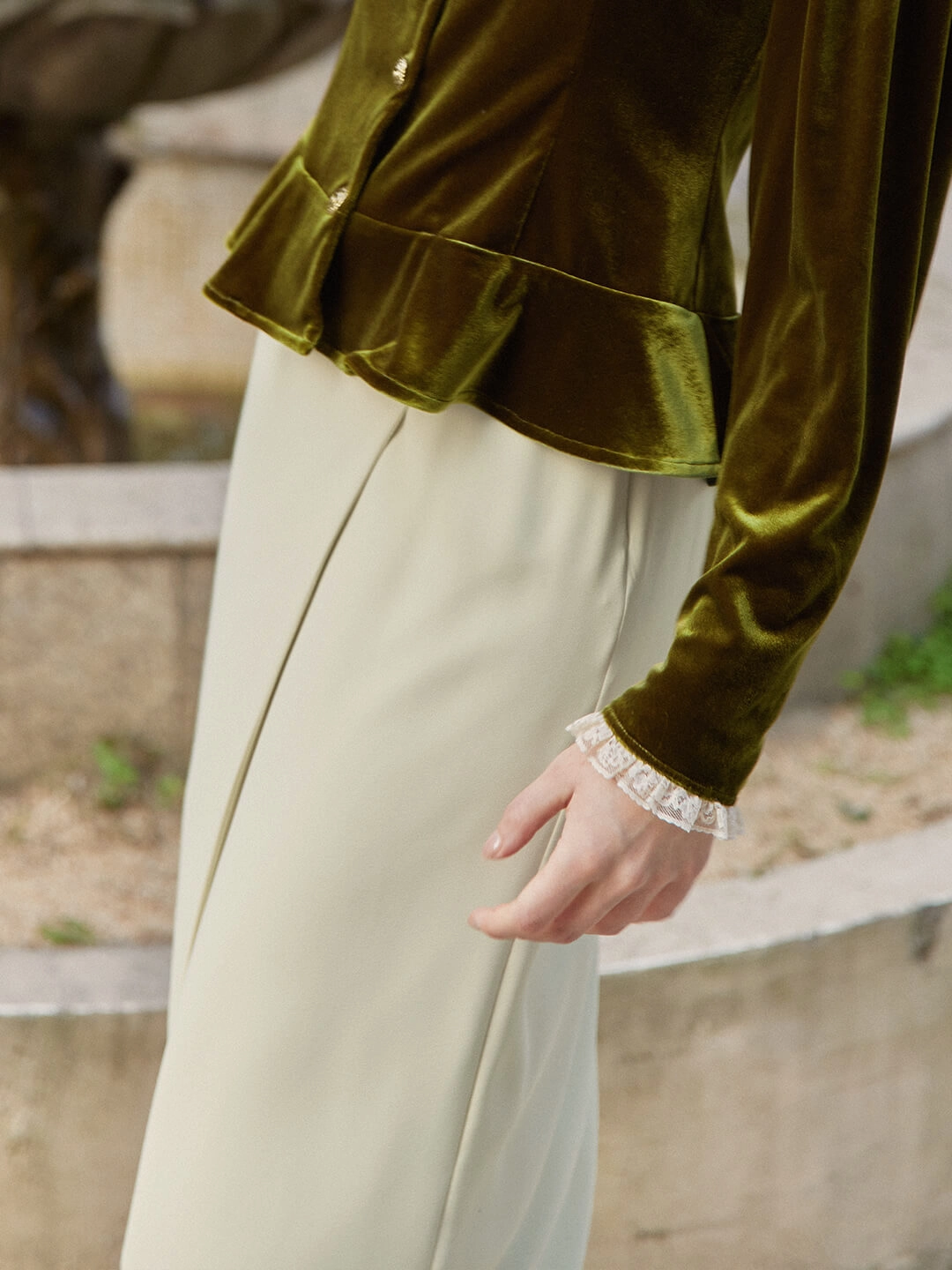 ??Flash Sale??Giselle Midi Skirt-Apricot Green No Fuss Fit snag resistant