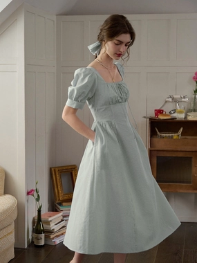 NonRestrictiveFit Kind Soul Remi Square Neck Stripe Cotton Dress